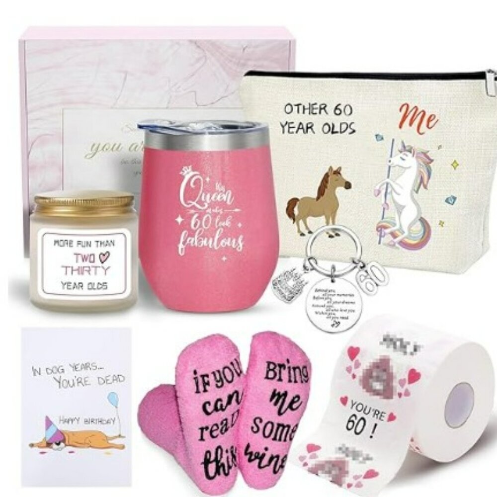 60th Birthday Gifts for Women - $80 VALUE Gift BOX